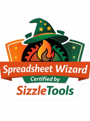 SizzleTools Die-Cut Spreadsheet Wizard Magnet