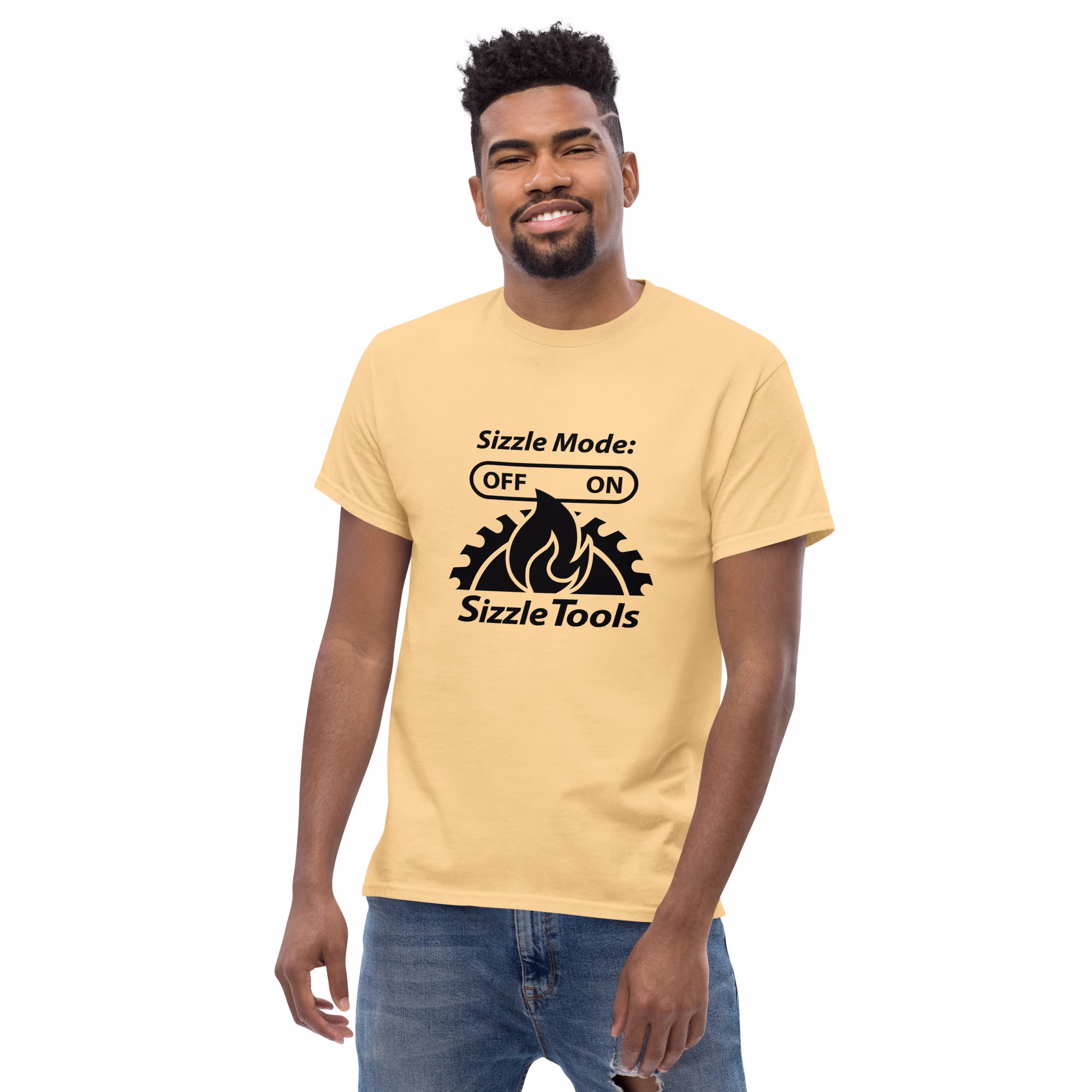 unisex-classic-tee-yellow-haze-front-2-69b648eddeb4b.jpg SizzleTools Black Logo T-Shirt
